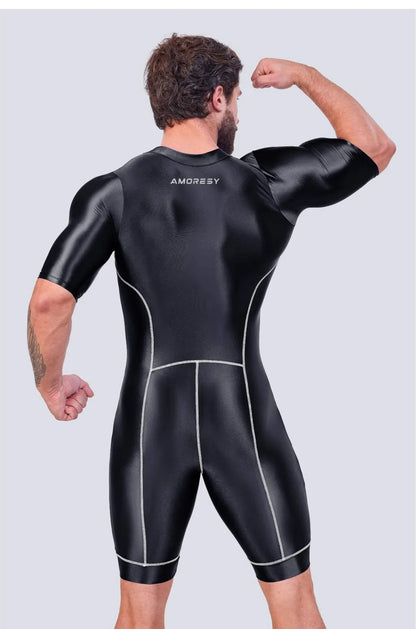 Men’s Glossy Satin Sport Bodysuit