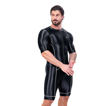 Men’s Glossy Satin Sport Bodysuit