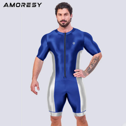 Men’s Glossy Satin Sport Bodysuit
