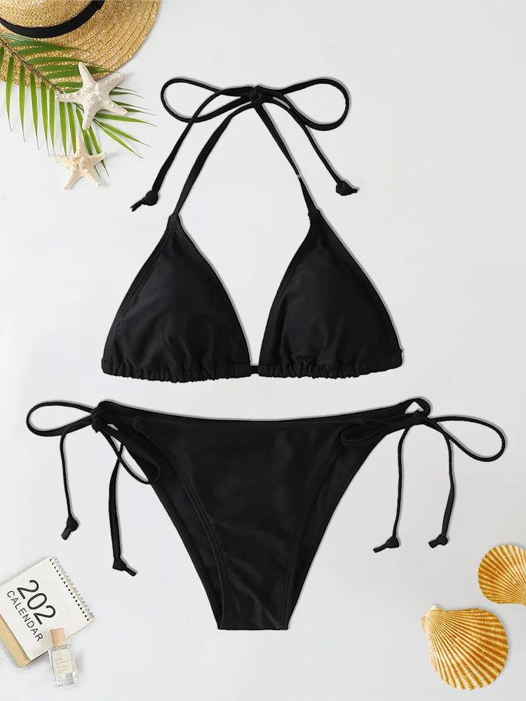 Sexy Brazilian Triangle Bikini Set