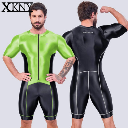 Men’s Glossy Satin Sport Bodysuit