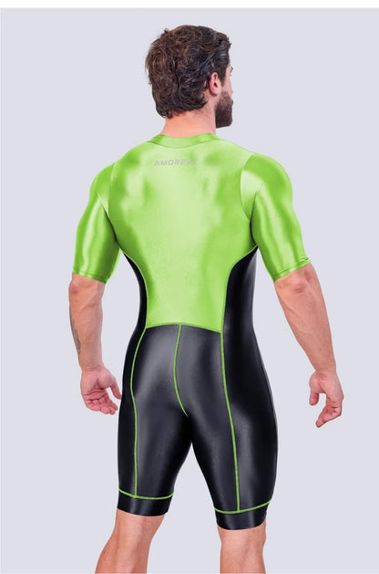 Men’s Glossy Satin Sport Bodysuit
