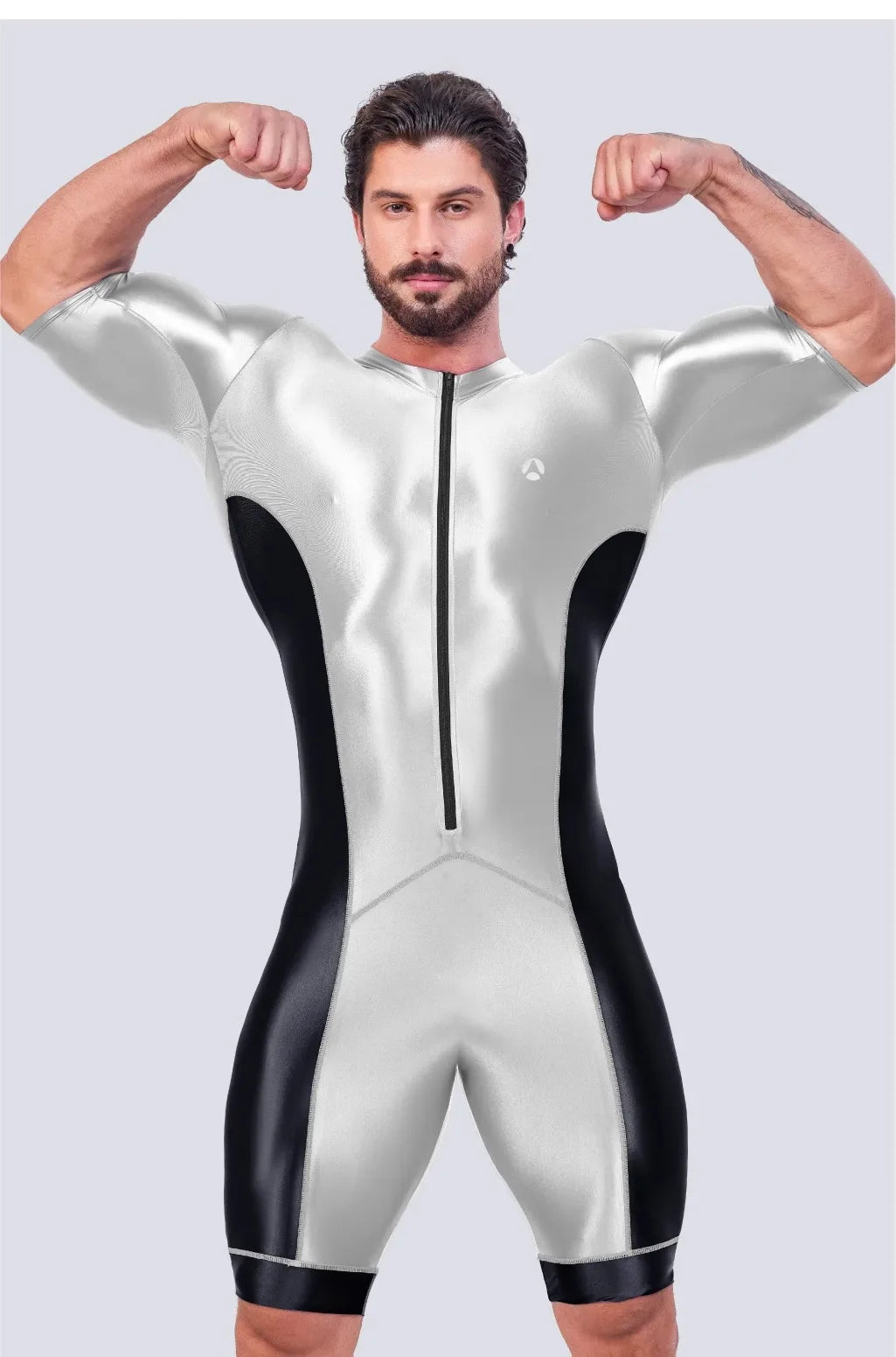 Men’s Glossy Satin Sport Bodysuit