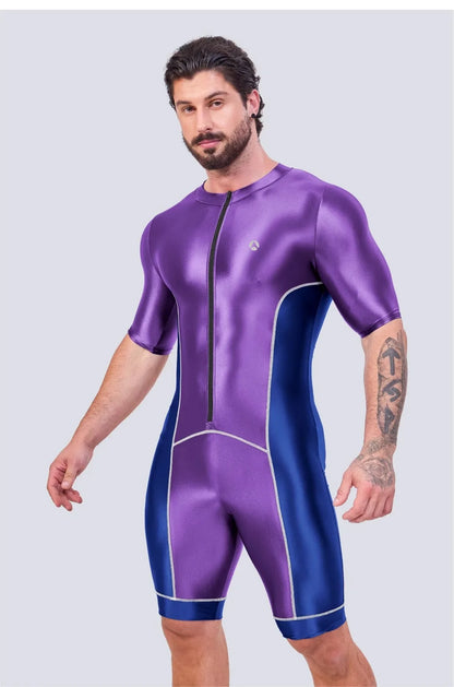 Men’s Glossy Satin Sport Bodysuit