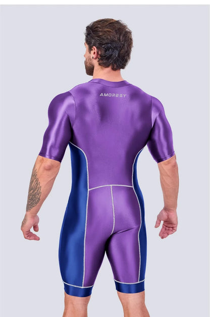 Men’s Glossy Satin Sport Bodysuit