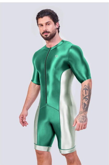 Men’s Glossy Satin Sport Bodysuit